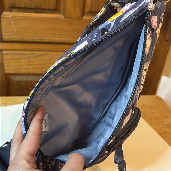 Vera Bradley Gray and Yellow sling crossbody bag with colorful Design - Picture 4 of 5